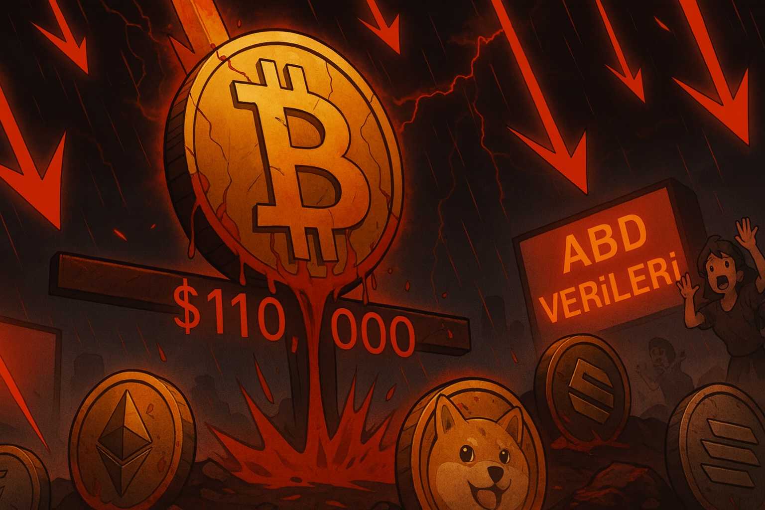 Bitcoin 115 000 $’dan 110 000 $ Altına Düştü — 3,45 Milyar $ Tasfiye